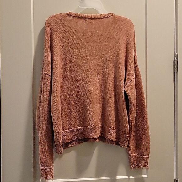 Nation LTD Bijou Adobe Pink Alpaca Blend Sweater Size Large - Picture 6 of 6